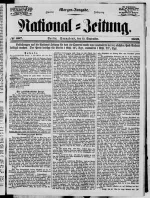 National-Zeitung vom 15.09.1849