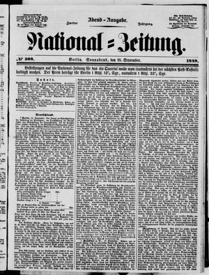 National-Zeitung vom 15.09.1849
