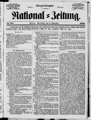 National-Zeitung vom 19.09.1849