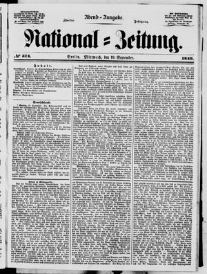 National-Zeitung vom 19.09.1849