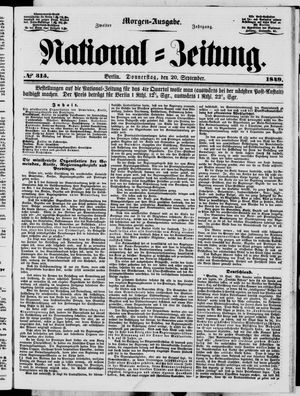 National-Zeitung vom 20.09.1849