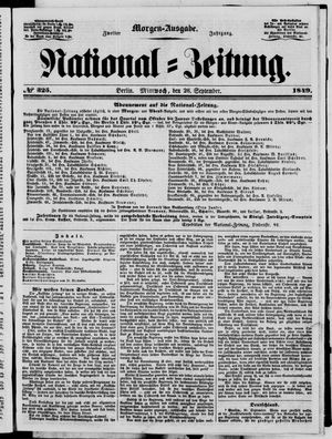 National-Zeitung vom 26.09.1849