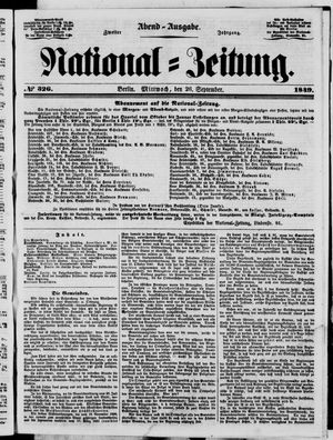 National-Zeitung vom 26.09.1849