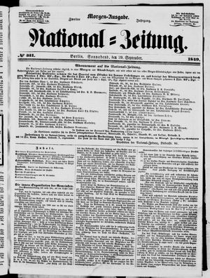 National-Zeitung vom 29.09.1849