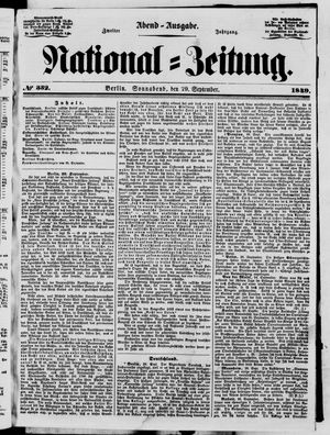 National-Zeitung vom 29.09.1849