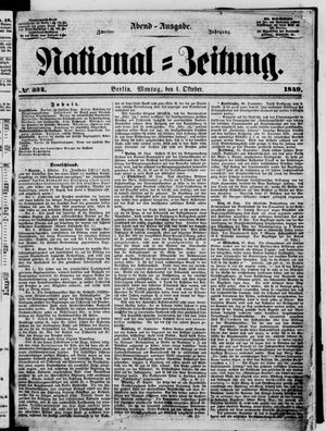 National-Zeitung vom 01.10.1849