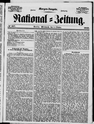 National-Zeitung on Oct 3, 1849