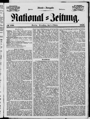 National-Zeitung vom 09.10.1849