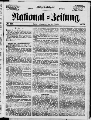 National-Zeitung vom 14.10.1849