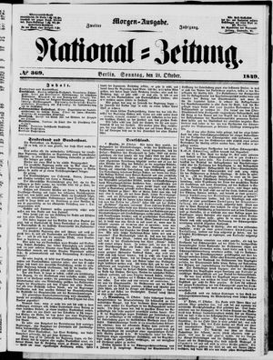 National-Zeitung vom 21.10.1849