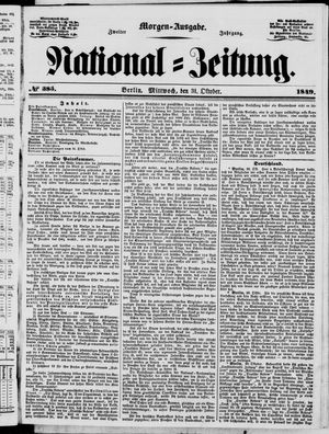 National-Zeitung vom 31.10.1849