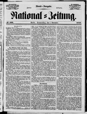 National-Zeitung vom 01.11.1849