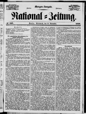 National-Zeitung vom 14.11.1849