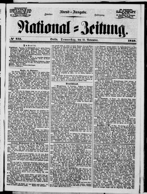 National-Zeitung vom 15.11.1849