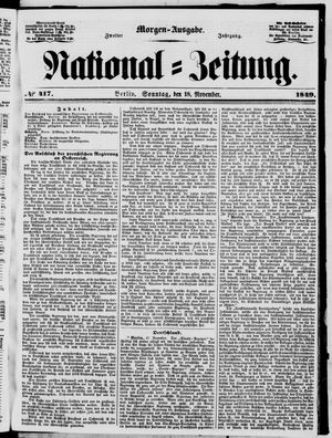 National-Zeitung vom 18.11.1849