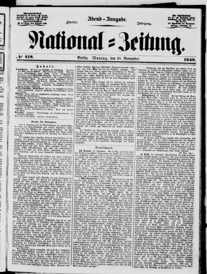 National-Zeitung vom 19.11.1849