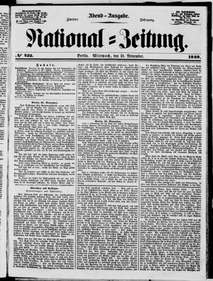 National-Zeitung vom 21.11.1849