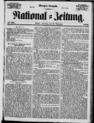 Nationalzeitung vom 23.11.1849