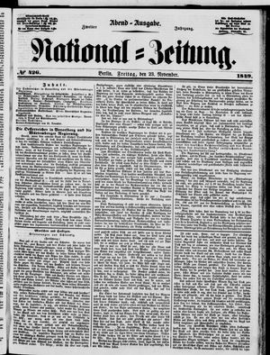 Nationalzeitung vom 23.11.1849