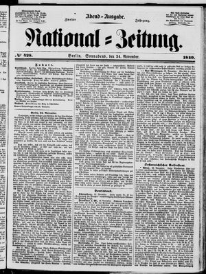Nationalzeitung vom 24.11.1849