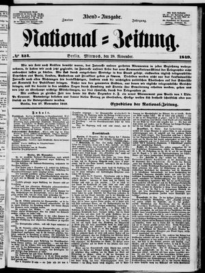 Nationalzeitung vom 28.11.1849