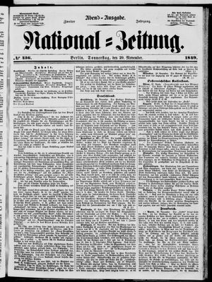 Nationalzeitung vom 29.11.1849