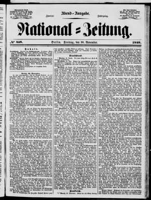 Nationalzeitung vom 30.11.1849