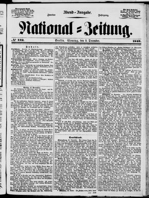 Nationalzeitung vom 03.12.1849
