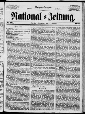 Nationalzeitung vom 05.12.1849