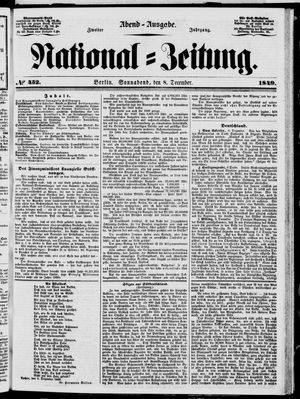 Nationalzeitung on Dec 8, 1849