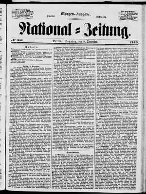 Nationalzeitung vom 09.12.1849