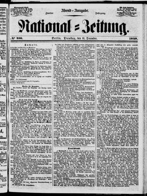 Nationalzeitung vom 11.12.1849