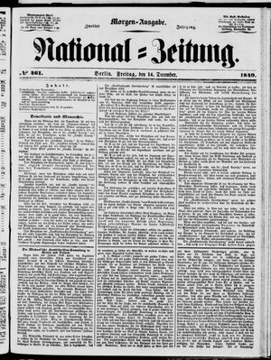 Nationalzeitung vom 14.12.1849
