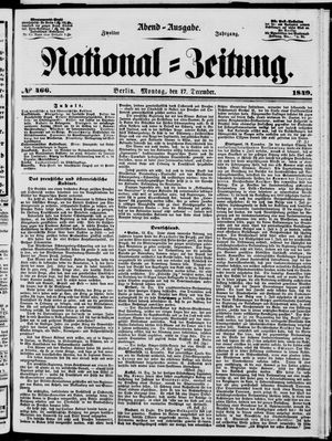 Nationalzeitung vom 17.12.1849