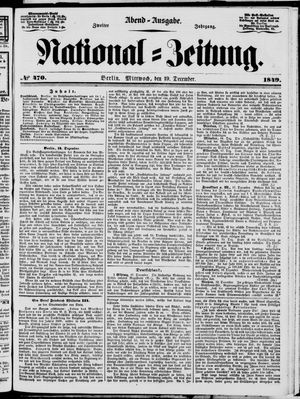 Nationalzeitung vom 19.12.1849