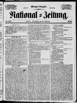 Nationalzeitung vom 23.12.1849