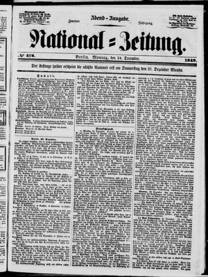 National-Zeitung vom 24.12.1849