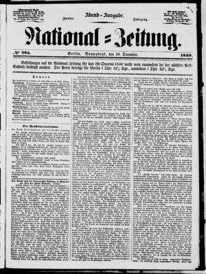 Nationalzeitung vom 29.12.1849