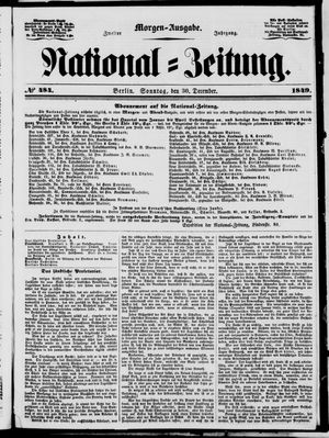 Nationalzeitung vom 30.12.1849