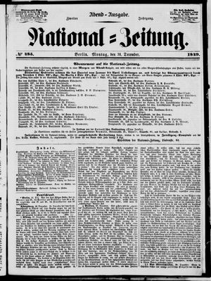 National-Zeitung vom 31.12.1849