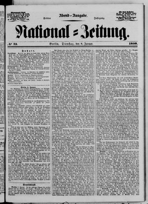 Nationalzeitung vom 08.01.1850