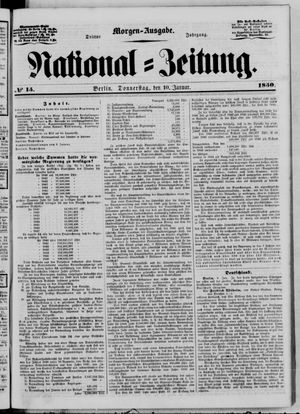 Nationalzeitung vom 10.01.1850