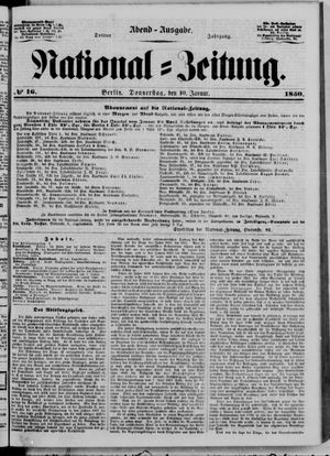 Nationalzeitung vom 10.01.1850