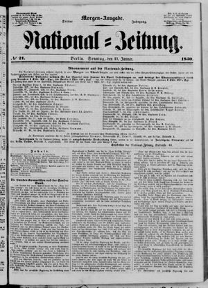 Nationalzeitung vom 13.01.1850