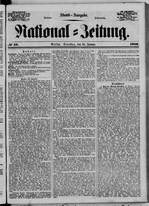 Nationalzeitung vom 15.01.1850