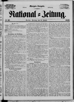 Nationalzeitung vom 18.01.1850