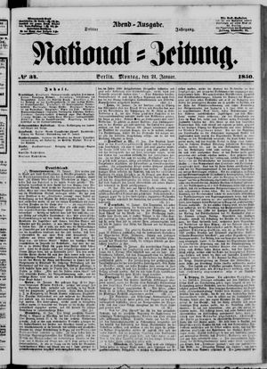 Nationalzeitung vom 21.01.1850