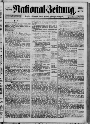 Nationalzeitung vom 13.02.1850