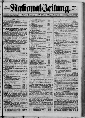 National-Zeitung vom 14.02.1850