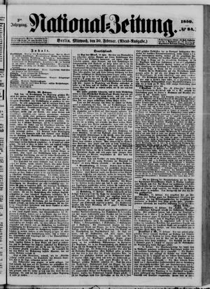 Nationalzeitung vom 20.02.1850